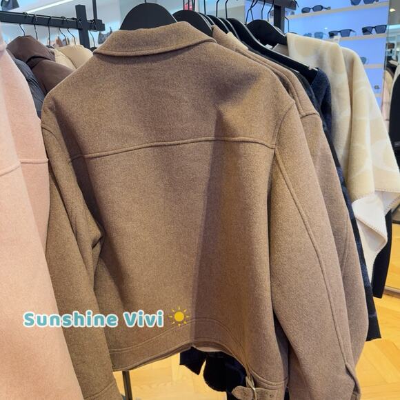 NWT Coach Women's Zip Front Wool Jacket Teddy Bear CAA10 Large - Picture 4 of 12